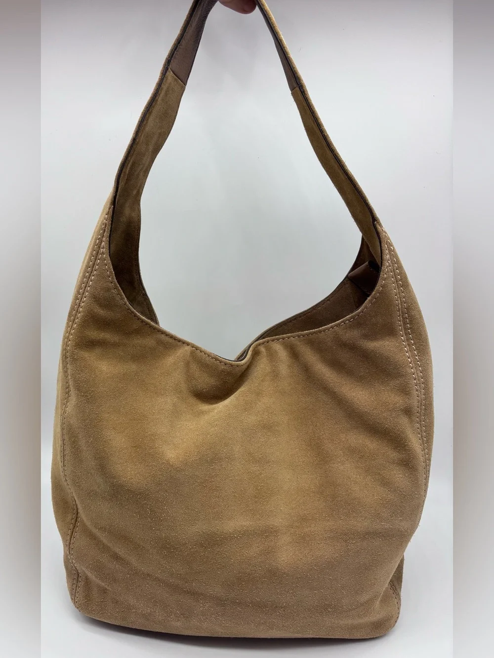 Michael Kors Lena Slouchy Suede Hobo Bag - Camel/Brown